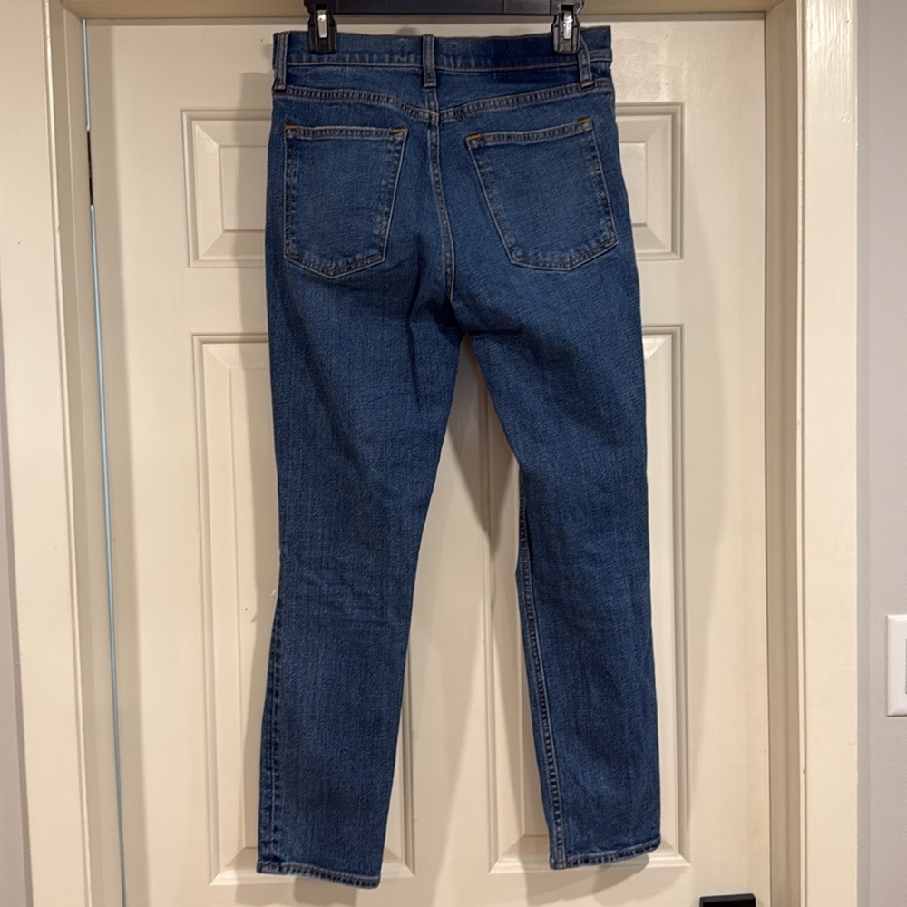 Abercrombie & Fitch Dark Wash Distressed The Skinny High Rise Jeans - Picture 5 of 6